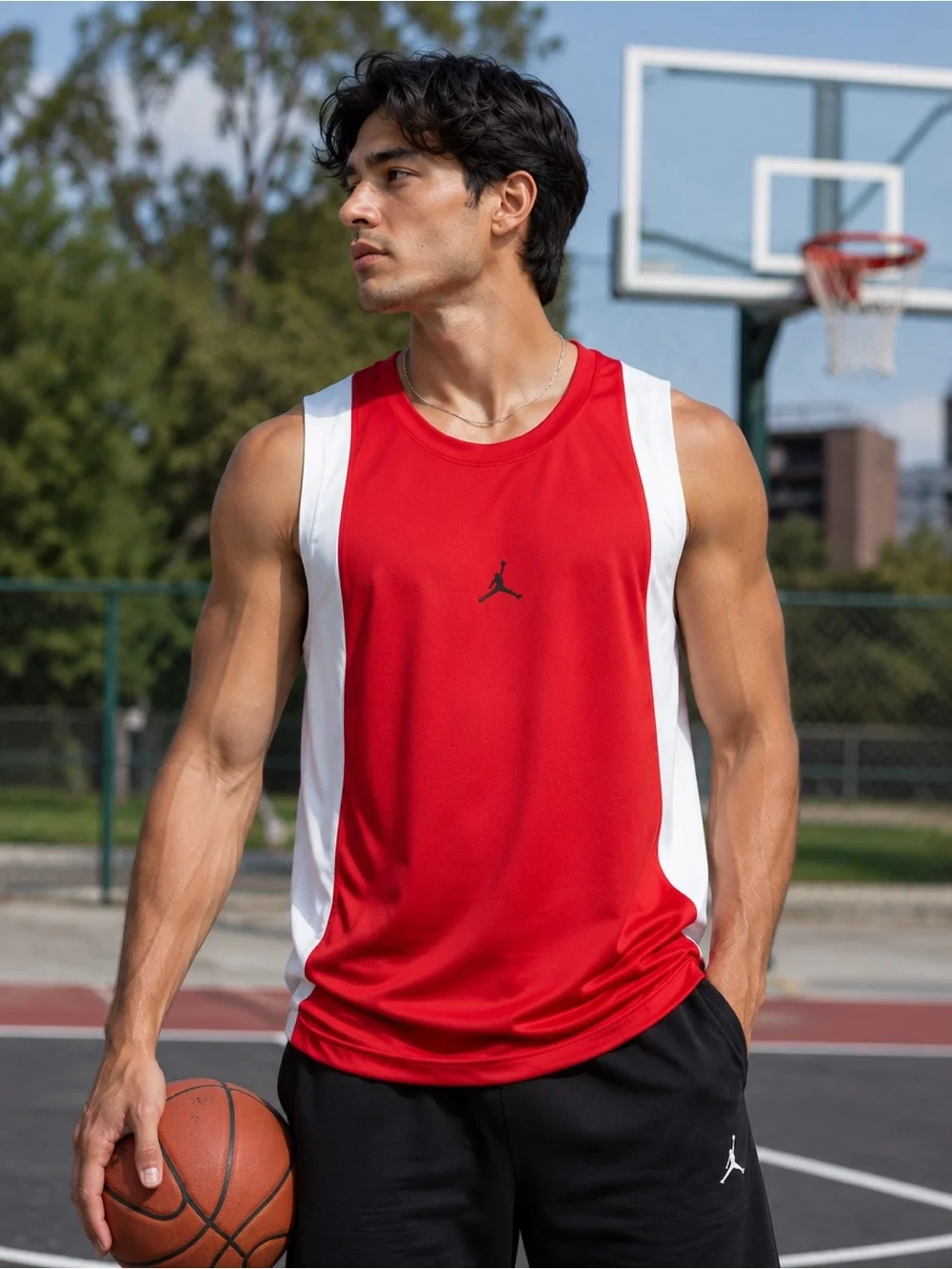 Nike Air Jordan Men’s XL Sleeveless Basketball Jersey Top Athletic Performance